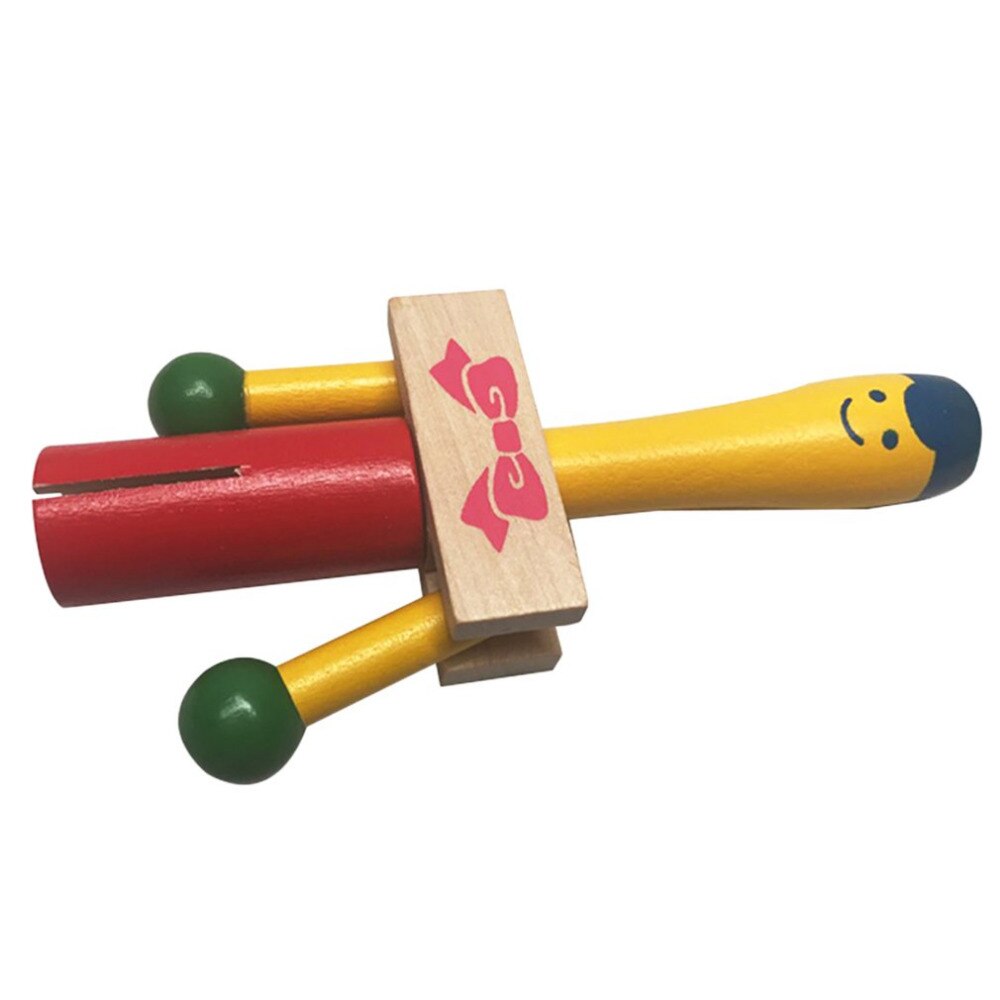 Tsai krageekkolod træ musikinstrumenter håndholdt slag babylegetøj klovnelegetøj barn børn pædagogisk klappelegetøj