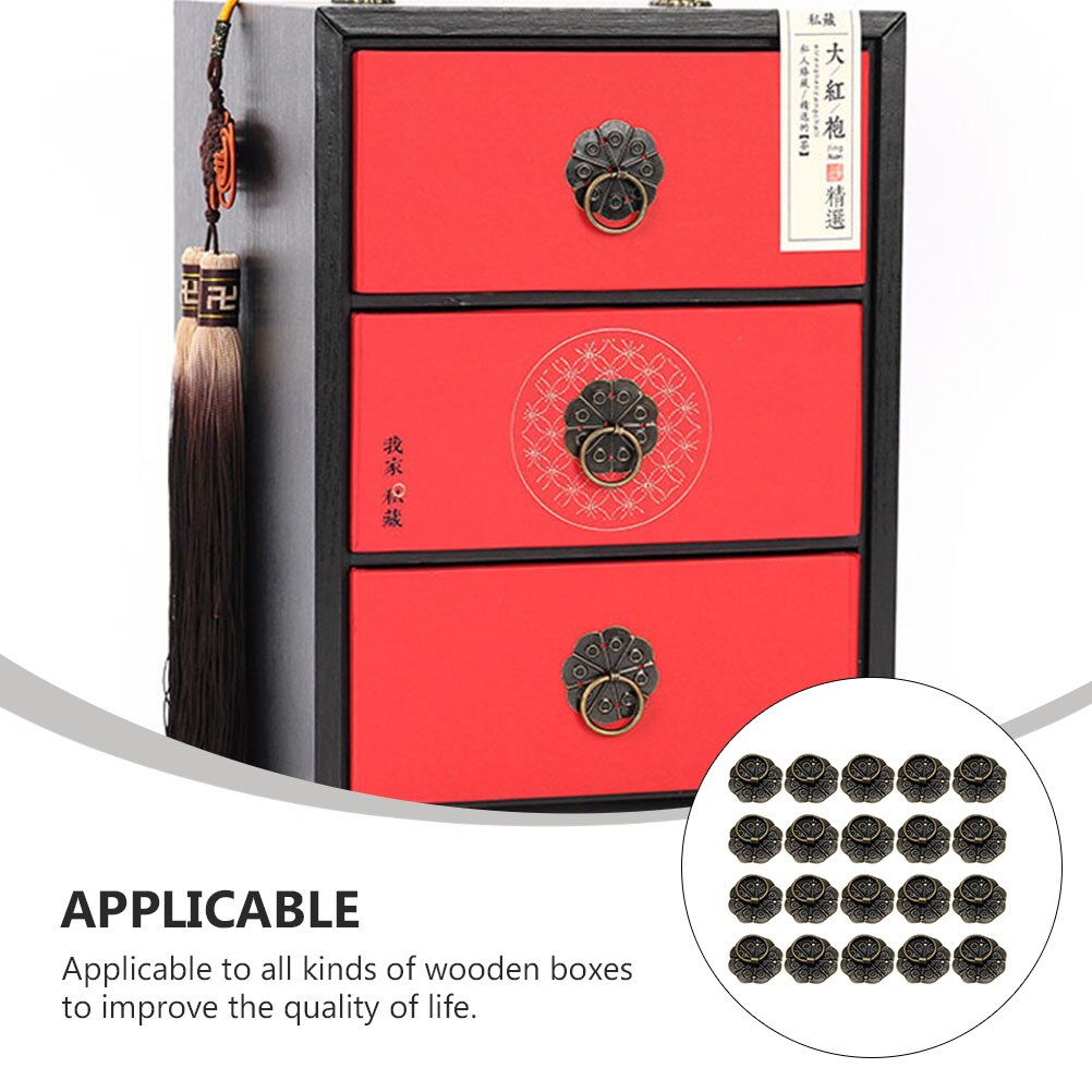 40 sztuk retro uchwyty robić szuflad okucia meblowe klasyczny gałki robić komody (brąz)