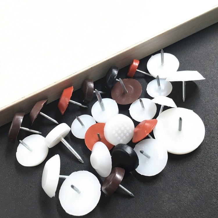 20 Stks/partij 10Mm/14Mm/17Mm Meubels Plastic Voet Nail Sofa Tafel En Stoel Kruk Nylon vocht Proof Antislip Pad Geluid Anch