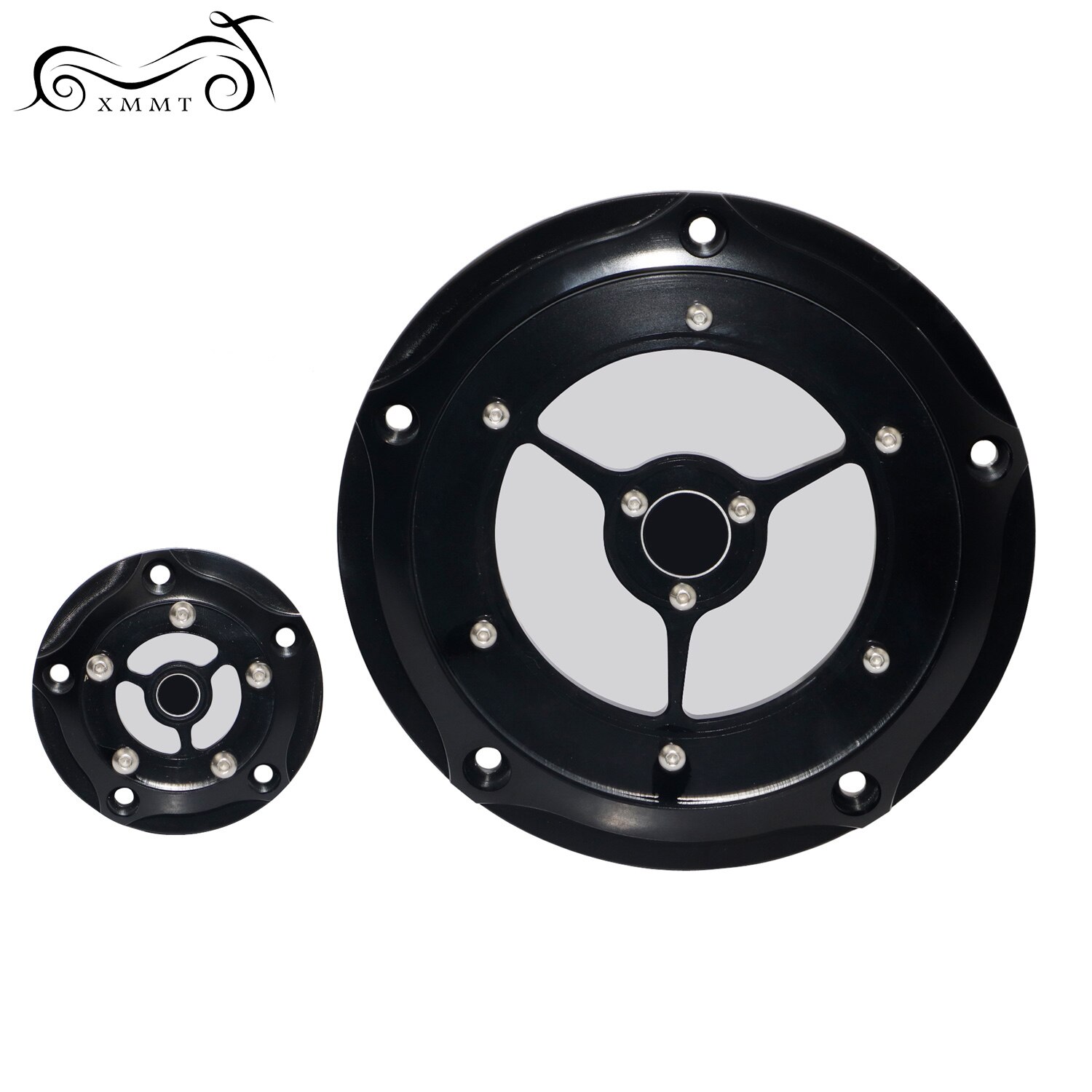 Motorcycle CNC Derby Cover Timing Timer Covers 5 holes Black Chrome Aluminum Set For Harley Electra Road Glide Road King
