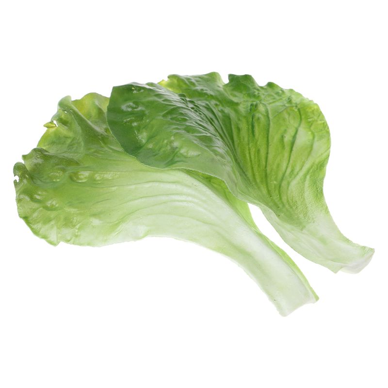 Hojas artificiales de lechuga vegetal, simulación de hojas falsas realistas para decoración de en casa, Festival de cocina