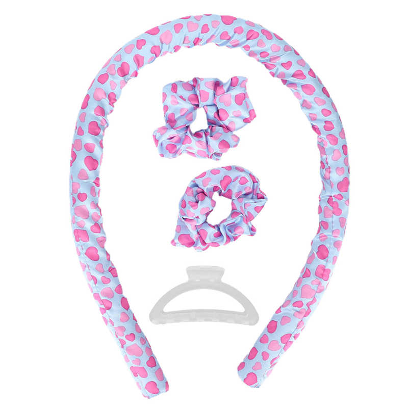 Heatless Curling Rod Headband No Heat Curls Ribbon Hair Rollers Sleeping Soft Headband Hair Curlers DIY Hair Styling Tool: violet