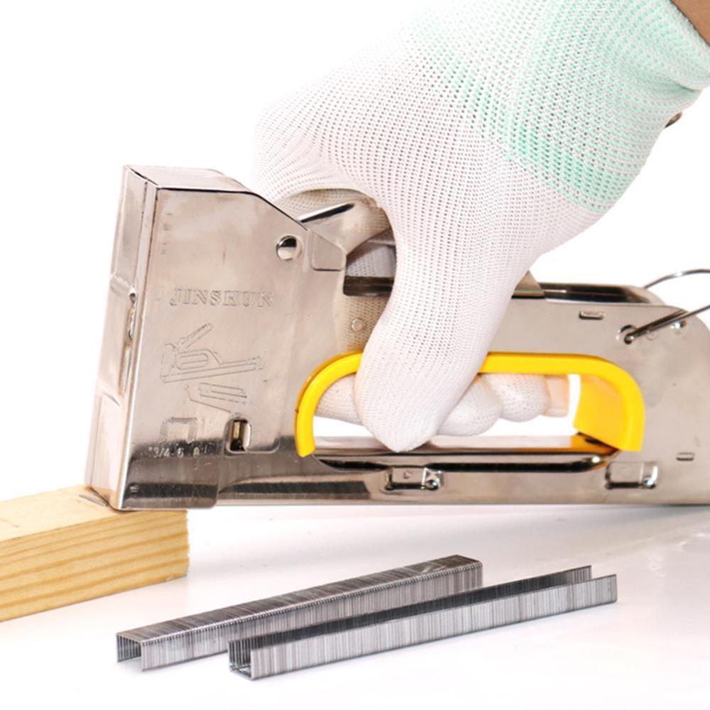 Staple Gun 3 in 1 Heavy Duty with Staple Remover and 1008F Staples 3 Way Tacker Hand Operated Steel Stapler Brad Nail