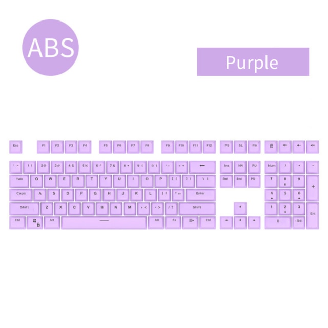 108pc SA Profile Keycap Set - Double Color Injection ABS - For MX Blue/Brown Mechanical Keyboards: Purple