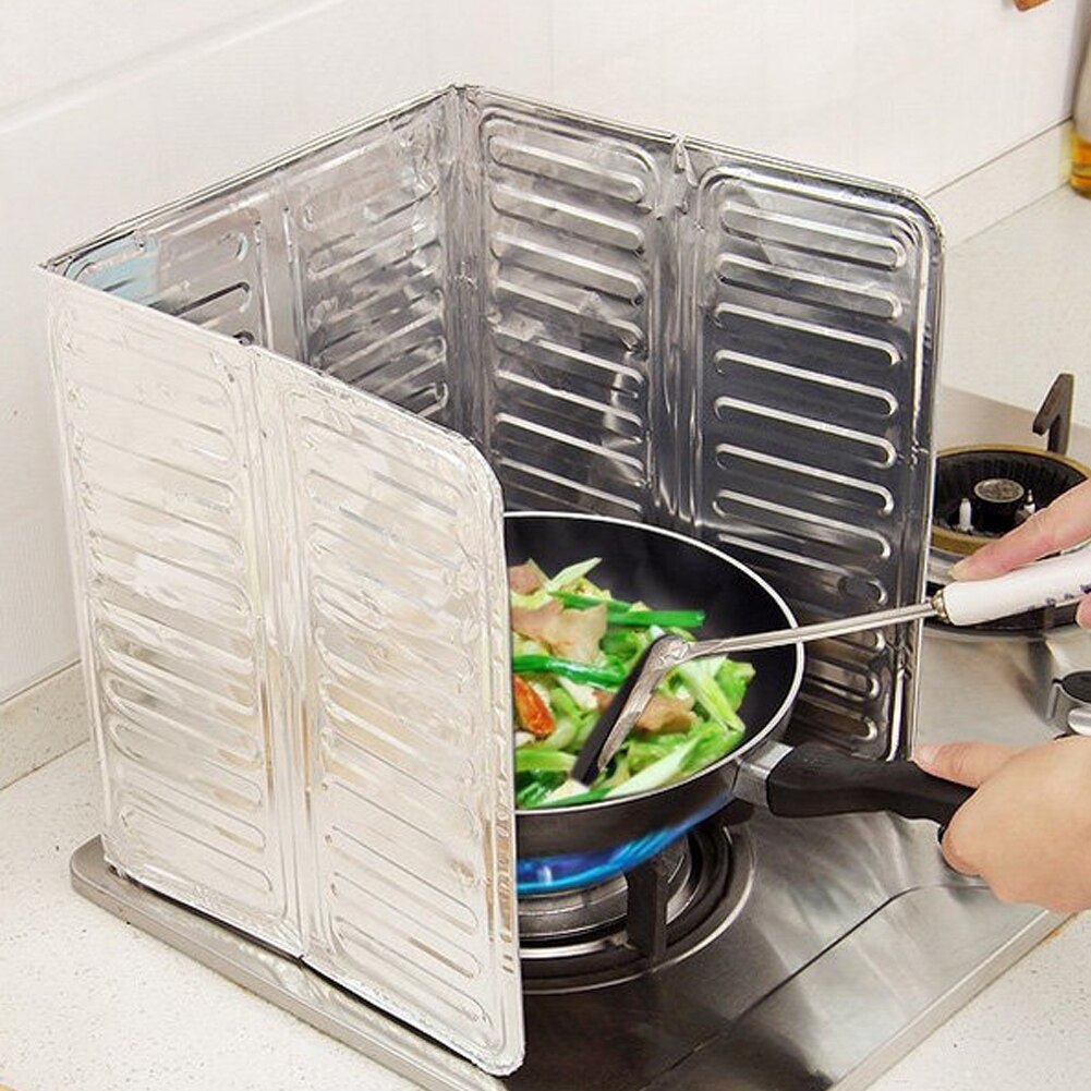 Panneau anti-brûlure pour cuisinière à gaz, accessoire de cuisine, feuille d&#39;aluminium, protection contre les éclaboussures d&#39;huile de cuisine