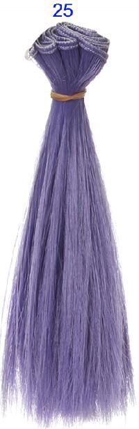 Bjd haar 15 cm * 100 CM blauw groen paars kleur korte rechte haar voor 1/3 1/4 BJD diy pop rechte pruiken