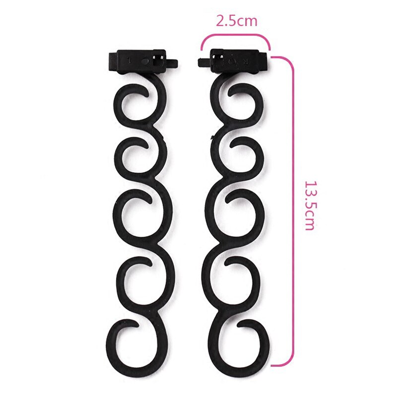 2pcs Black Hair Braiding Tool Hair Bun Maker Messy Bun Girls Women Hair Styling Tools Accessories Hair Styling Ponytail Creator