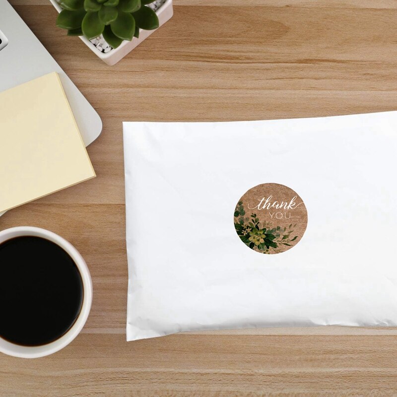 -1000Pcs Floral Stationery Sticker Thank You Sticker for Seal Label Scrapbooking Handmade Packaging Envelopes Sticke