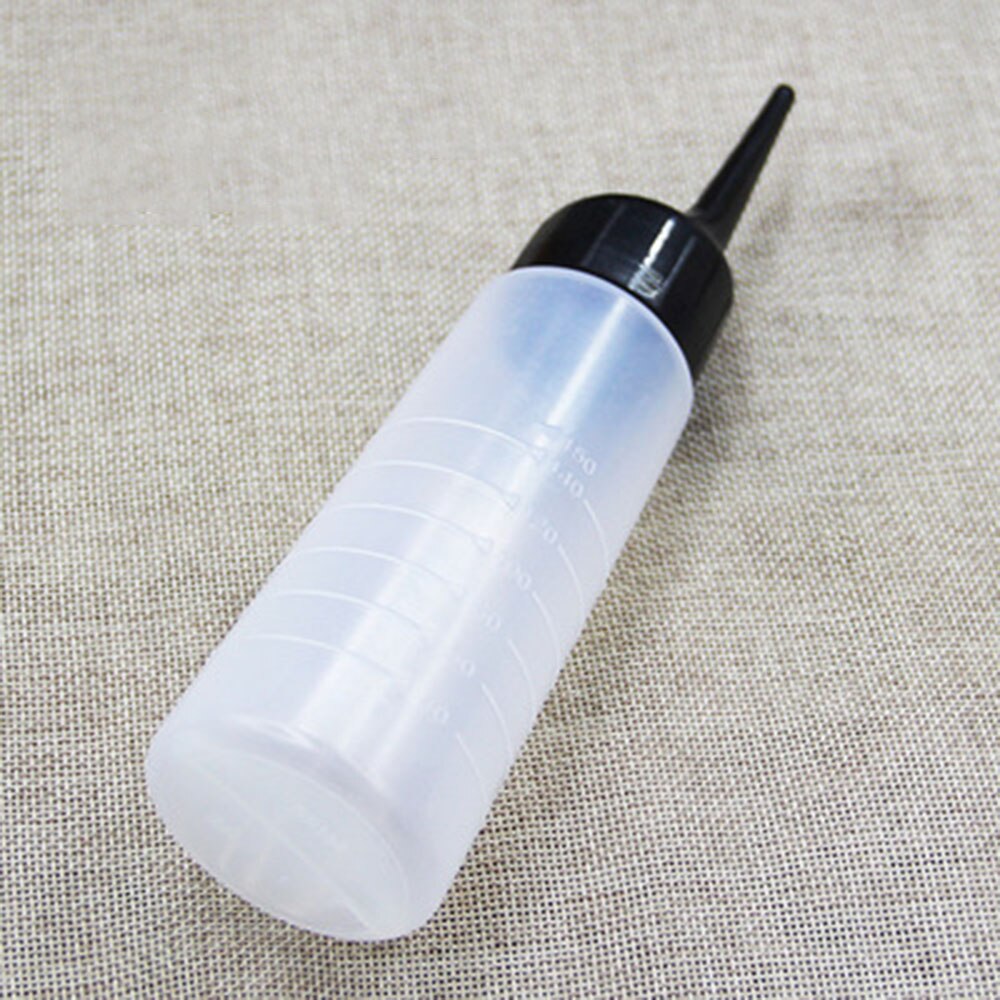 150ml/250ml Plastic Salon Hair Color Applicator Bottle Scale Hairdressing Hair Dye Bottle Measuring Tool