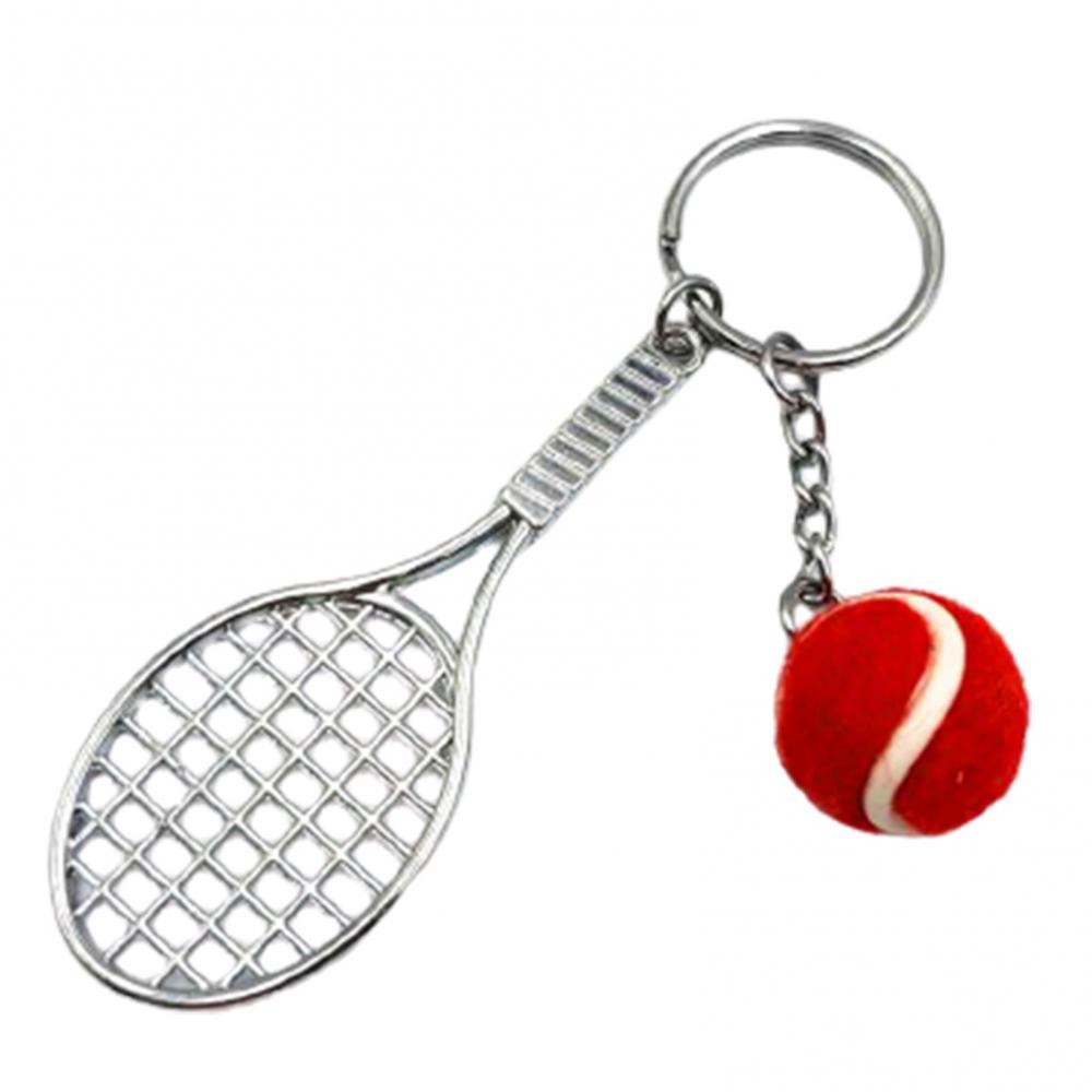 Keychain Anhänger Schlüssel 2Stck Sport Fan Mini Tennis Tasche Schlüsselring DIY Handwerk Zubehör: verrotten