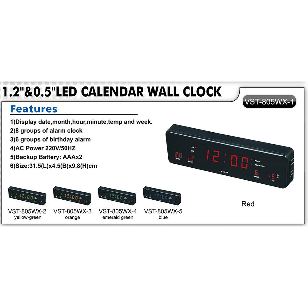 LanLan Electronic Wall Clock LED Digital Alarm With Temperature Humidity Display Home Desk Watch EU Plug Snooze Function