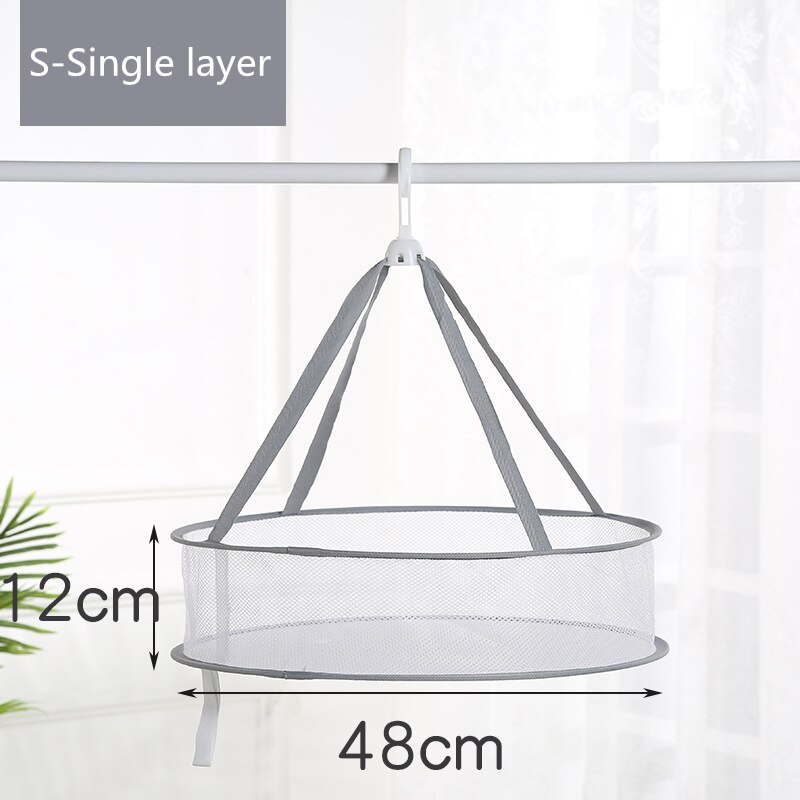 1pc Foldable Clothes Drying Net Basket Socks Underwear Sweater Drying Net Hanging Clothing Drying Basket Organizer Protect Cloth: Type 1