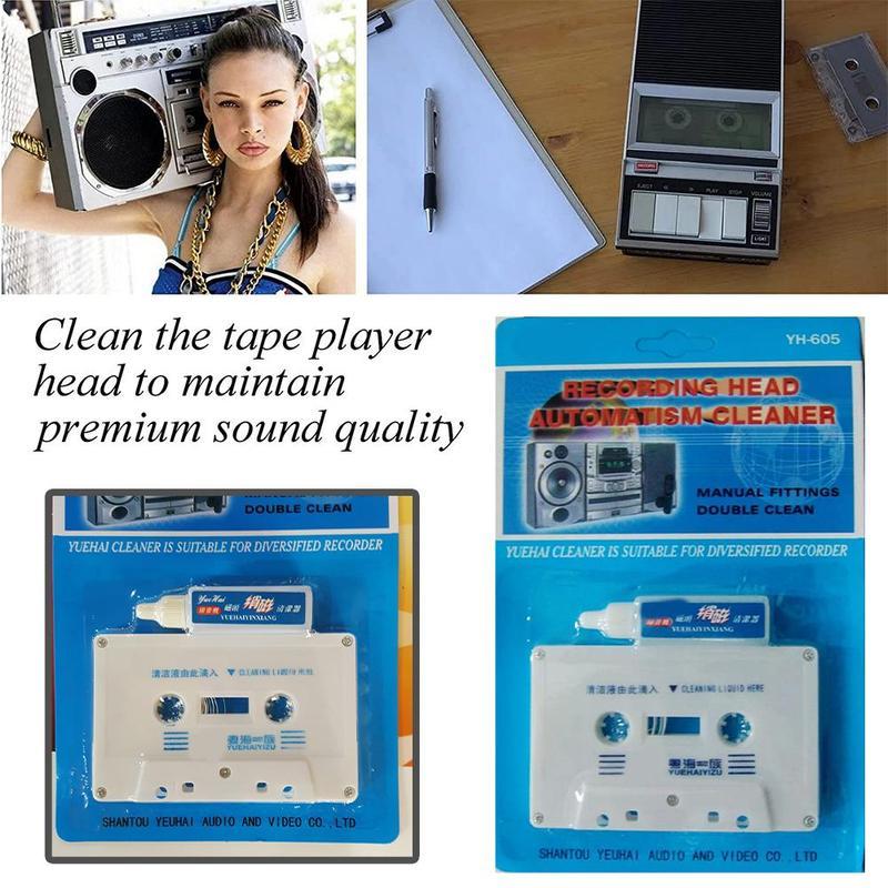 Cassette Tape Head Cleaner Demagnetizer Kits Audio Player Deck Home Tape Player Cleaning Products Recorder Cleaner Fluids