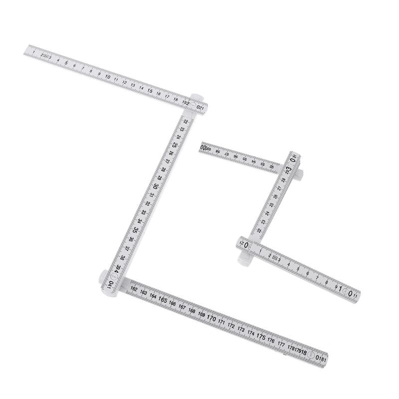 1M 2M 10-parts Folding Carpenters Ruler Lightweight Compact Measuring Stick Slide Fold Up for Woodworking