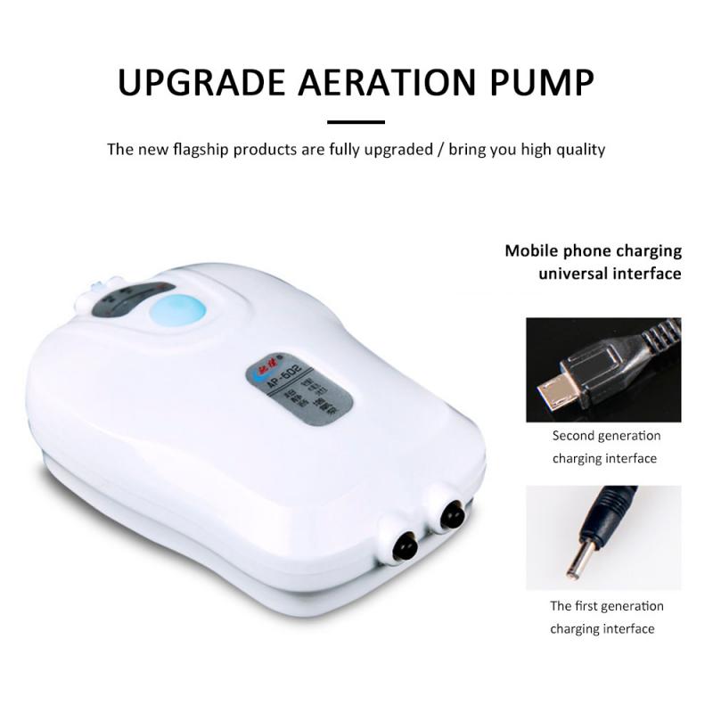 Oxygen Pump AC and DC Dual-use Aeration Pump Charging Oxygen Machine Aquarium Fish Tank Oxygenation Pump Fishing Oxygena