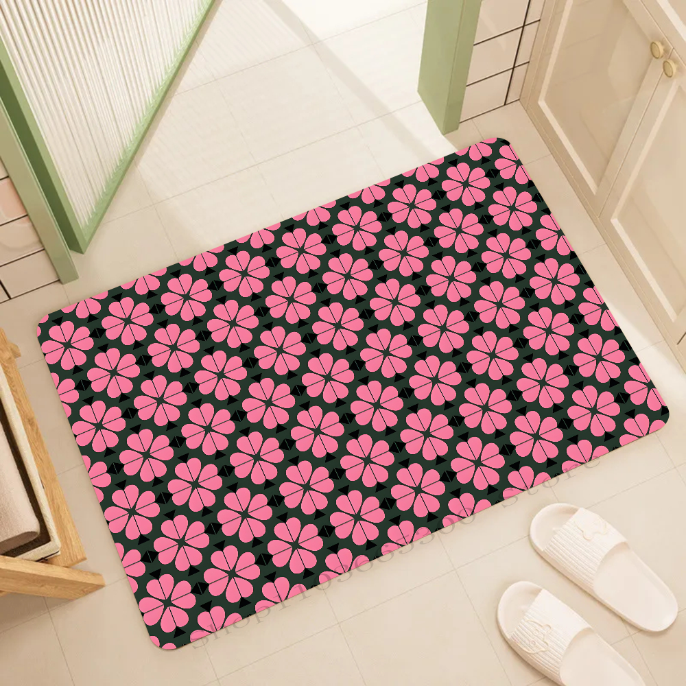 Alfombrilla con patrón de pala Kate para el hogar, felpudos absorbentes, antideslizantes, suministros de decoración del hogar: X 60x40 + 40x120CM / Morado