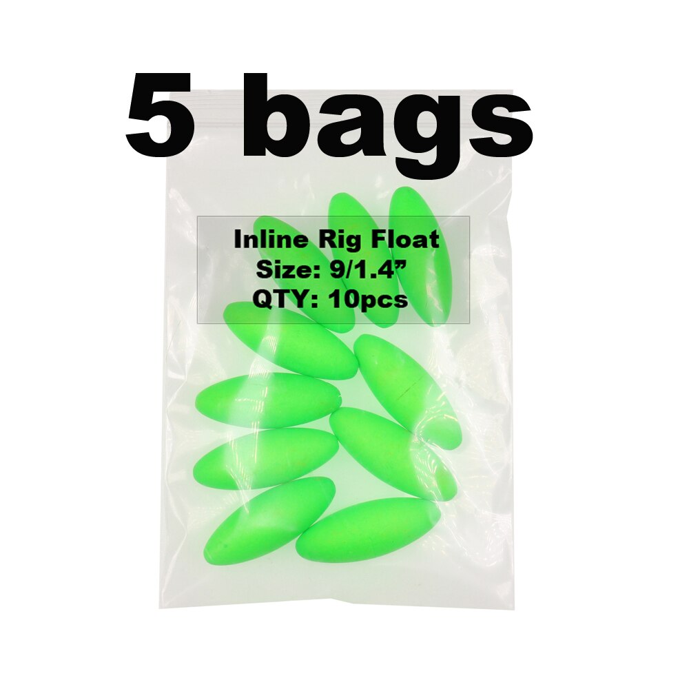 JIGEECARP 50 Uds flotador corcho de pesca para pescar pesca de bagre plataforma flotar flotabilidad pesca en agua salada flota de pesca accesorio: 50pcs green size 9