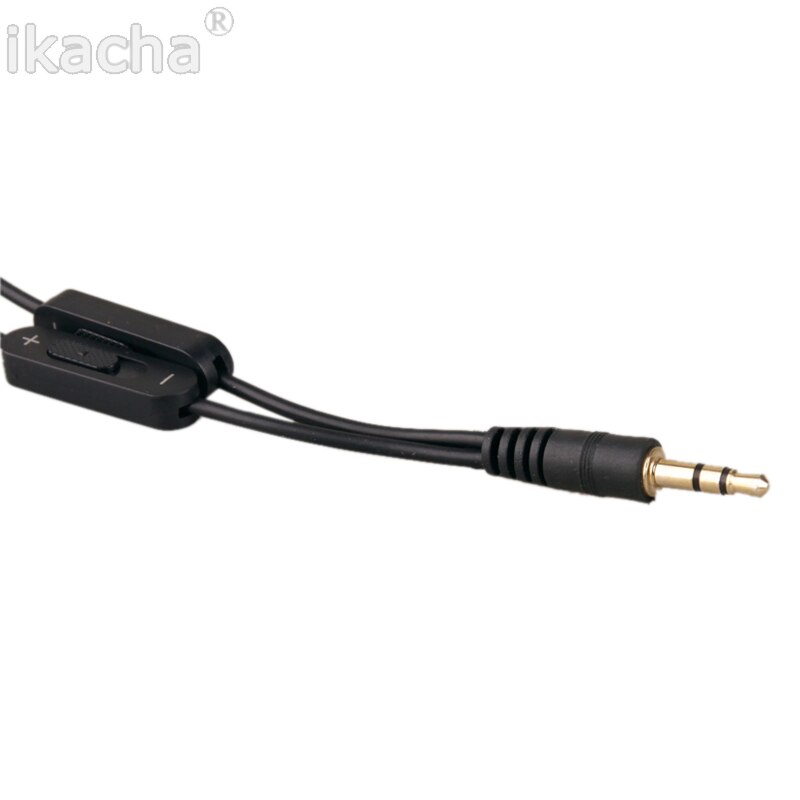 Volume Control 3.5mm Plug Jack Headphone Audio Stereo Y Splitter Cord Cable With Phone Separate Cable