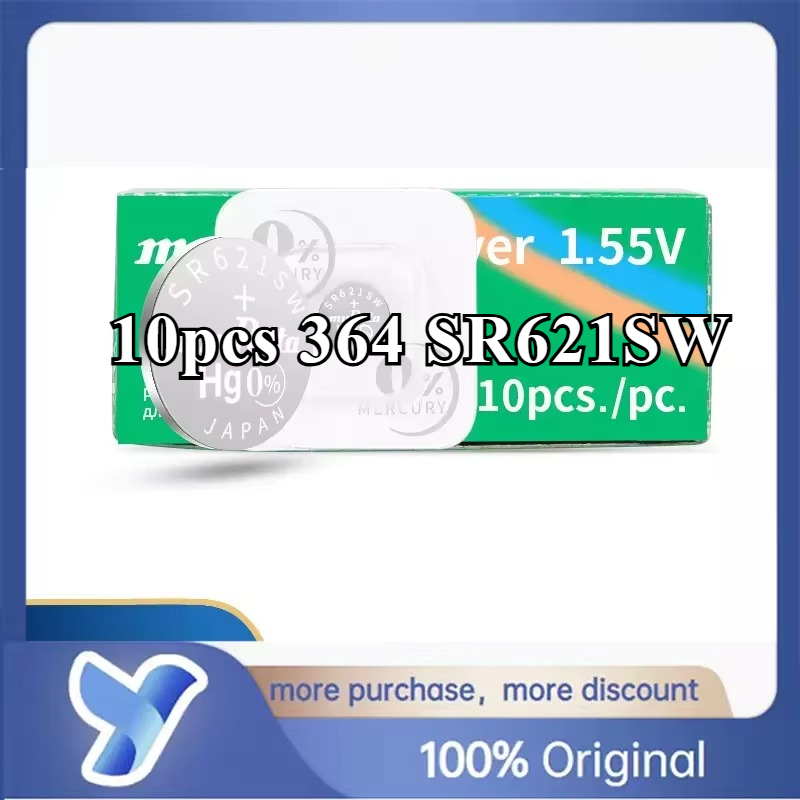 10pcs 377 364 371 321 394 395 317 335 362 SR516SW SR616SW SR716SW SR916SW SR626SW SR621SW SR920SW 1.55V Murata Battery Capacitor: WHEAT