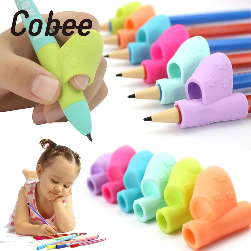 3PCS/Lot Cute Child Silicone Correction Hold Pen Fingerstall Writing Posture Correction Device Student School Stationery