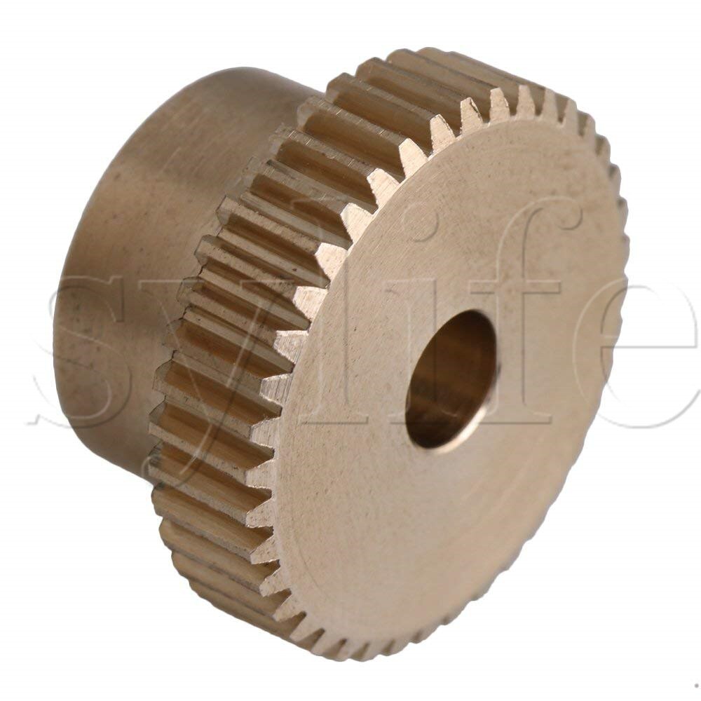 12X21X5Mm Geel 0.5 Modulus 21Mm Outer Dia 40 Tanden Messing Wormwiel Wiel Industriële accessoire Met Schroeven Voor Versnellingsbak As D