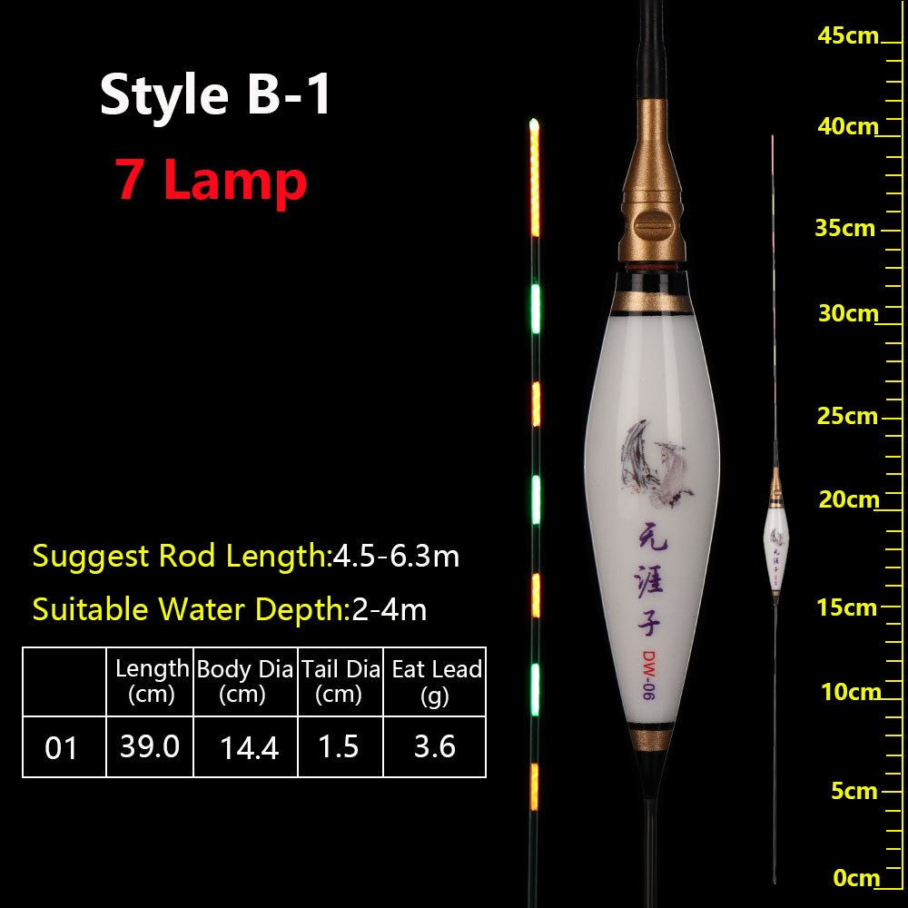 Fishing Float Special Light LED Luminous Floats High Brightness Fishing Bobbers High Sensible Electronic Float Fishing accessory: Style B-1
