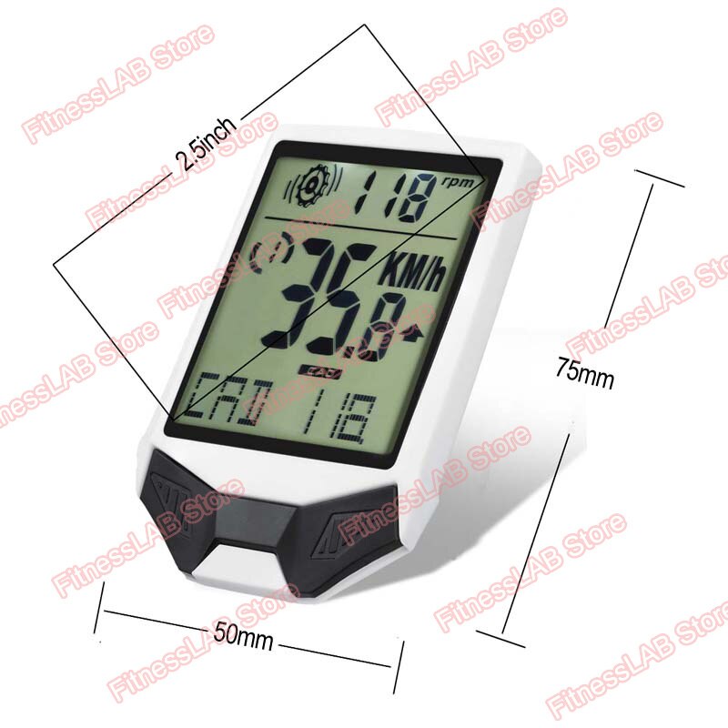 Draadloze fietscomputer fiets kilometerteller snelheidsmeter groot lcd-scherm 3 in 1 fietscomputer met cadans hartslagmeter