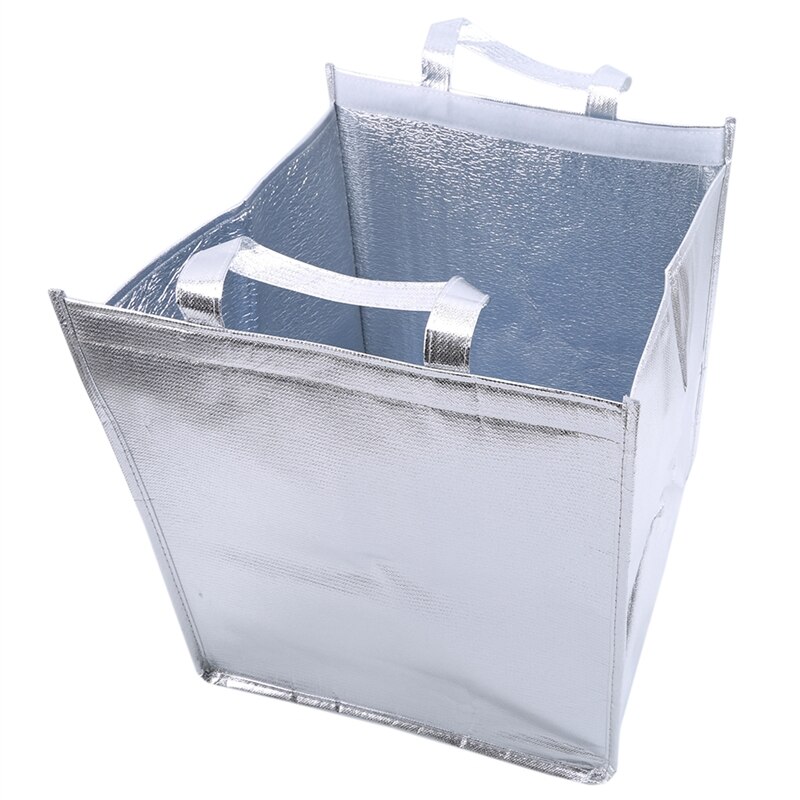 Bolsas de almacenamiento de hielo de papel de aluminio, aislamiento térmico de comida para playa, cajas duraderas para exteriores, bolsa enfriadora plegable para Picnic y almuerzo, 1 ud.: 10 inch