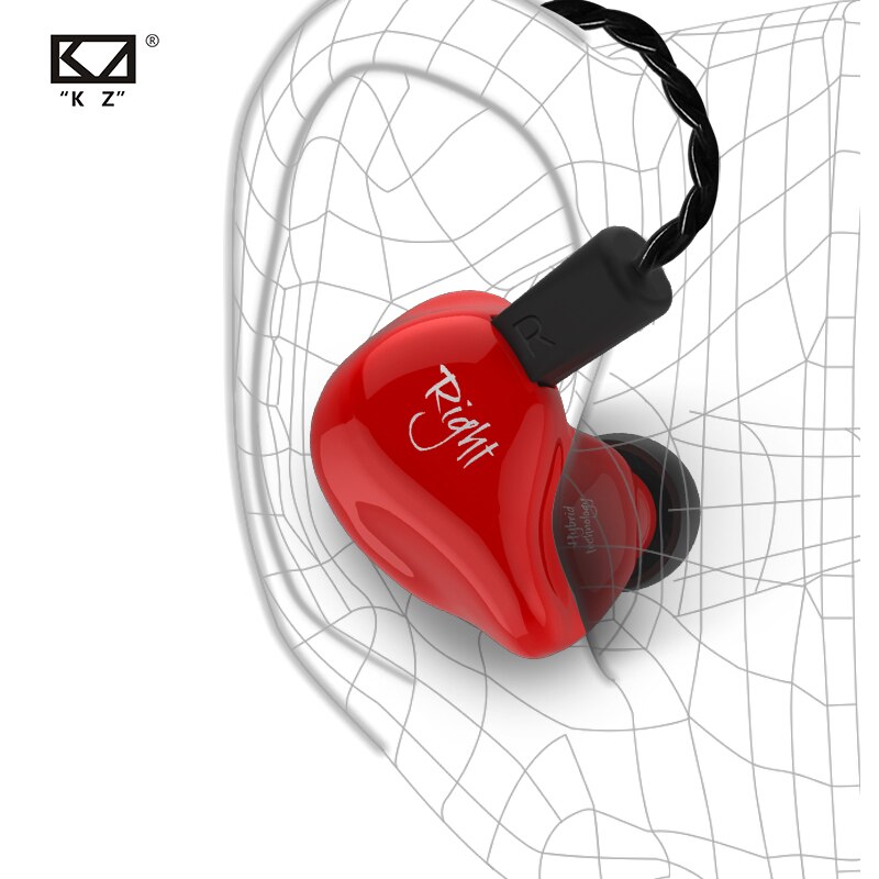 KZ ZS4 Earphones 1DD+1BA Hybrid technology HIFI Stereo Headset In Ear Monitor Sport Headphone Noise Cancelling Gaming Earbuds