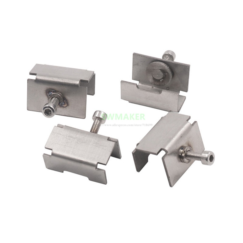 4pcs 3D printer Special heated bed glass clamp clip Stainless steel clip for Reprap 3D printer accessories parts