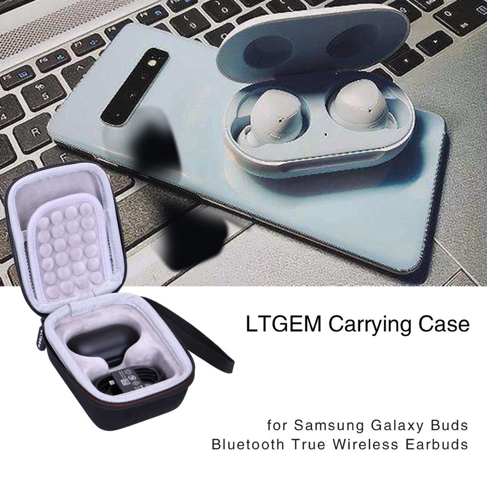 LTGEM EVA Black Carrying Hard Case for Samsung Galaxy Buds Bluetooth True Wireless Earbuds