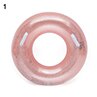 Inflatable Adult Children Sequins Round Swimming Ring Pool Float Circle Glitters Buoy Circle Water Party Supplies Water Fun Toys: Pink120cmA