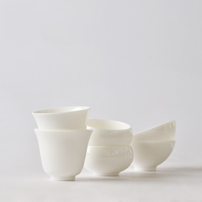 Pinny hvid porcelæn tekopper håndlavede keramiske pigmenterede tekopper kinesisk kung fu te sæt te skål porcelæn