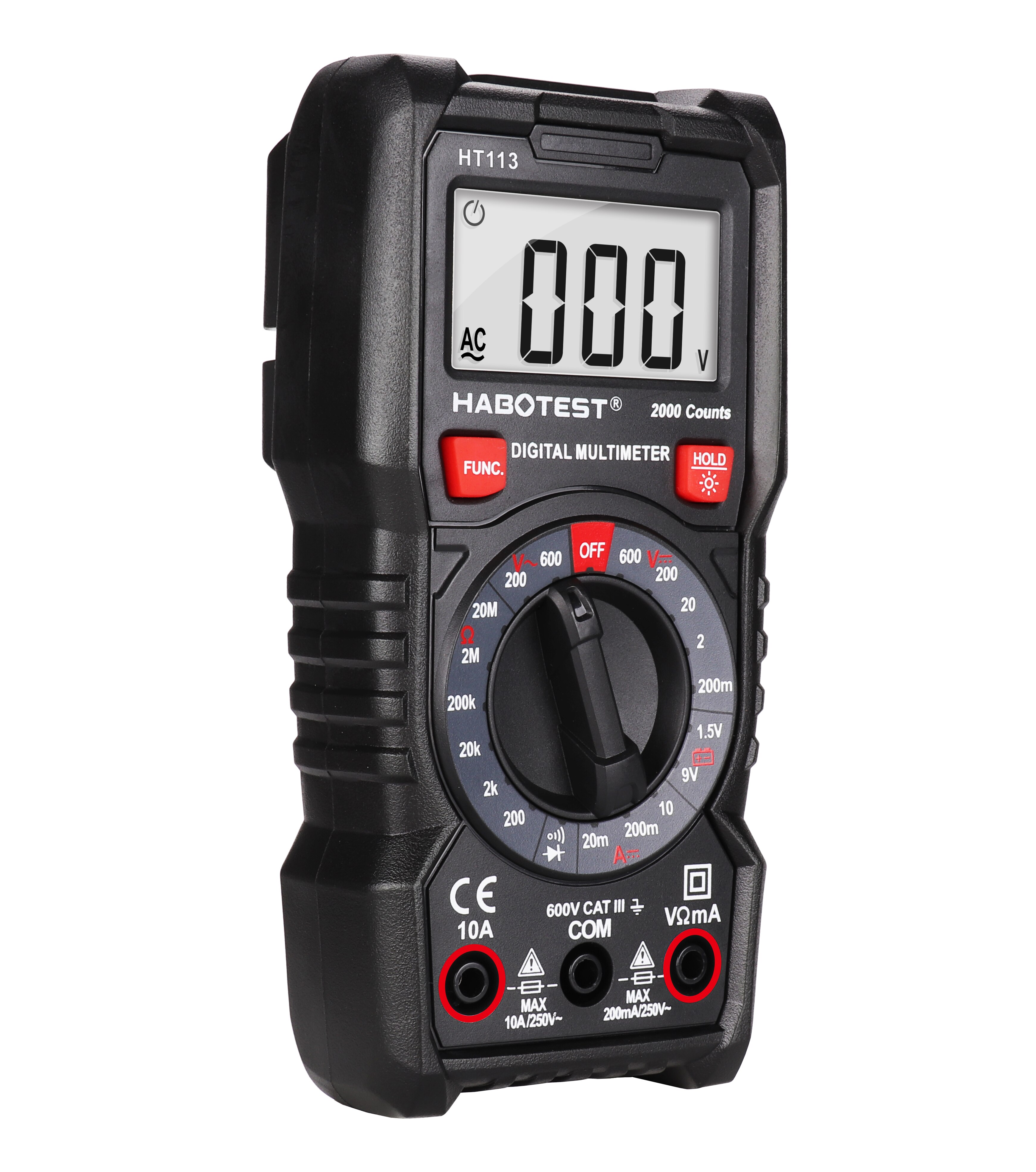 HT113 Automatic Digital Multimeter Tester Profesional Transistor Tester Multimeter Multi Battery Measure Meter With Work Light