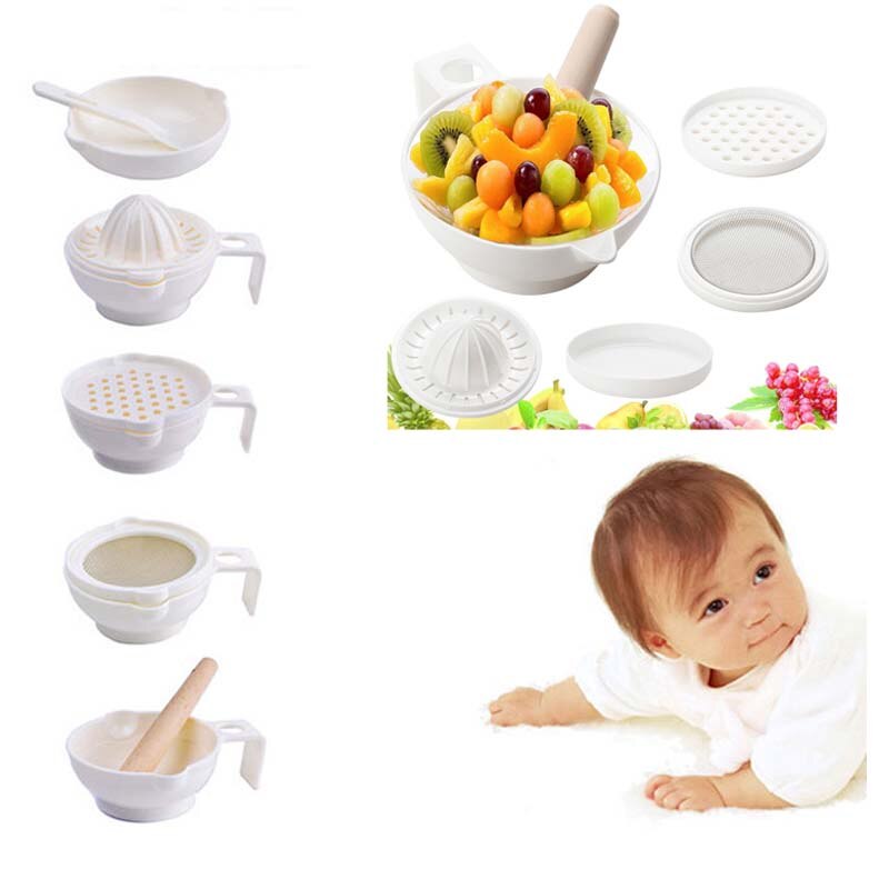 7 Pcs Set Abs Materiaal Babyvoeding Molen Tijd Beperkte Baby &#39;S Eten Mills Gereedschap Voor Fruit Prato infantil Robot De Cocina
