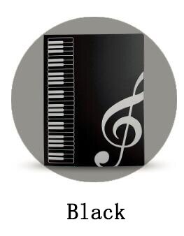 A4 Muziek boek map/Band Koor Map wit zwart: black