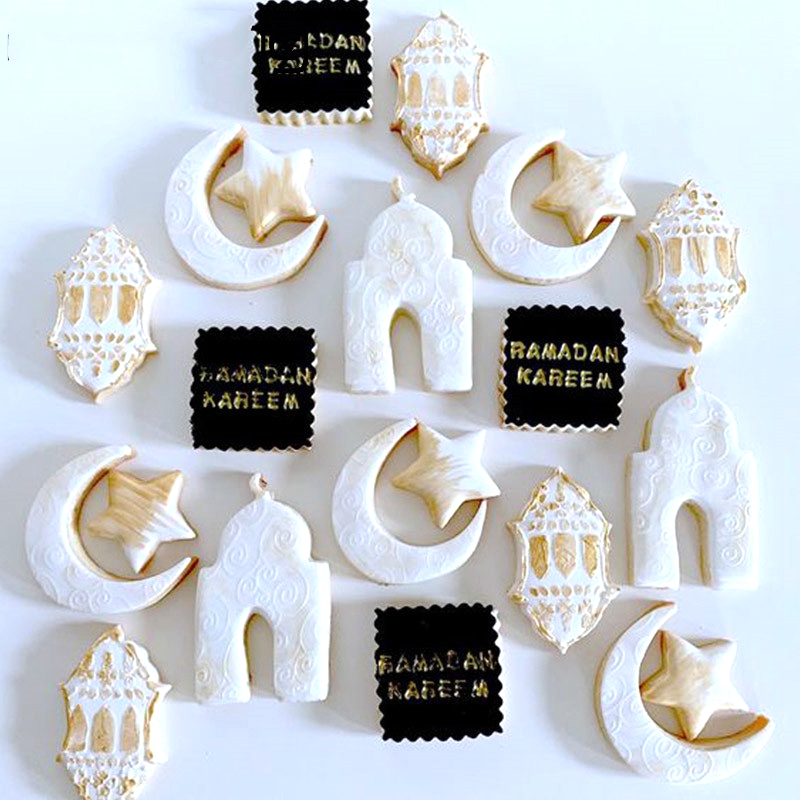 Ramadan Decoration Lantern Cookie Cutter EID MUBARAK Star Moon Lantern Camel Church Biscuit Mold Kareem Islamic Baking Supplies