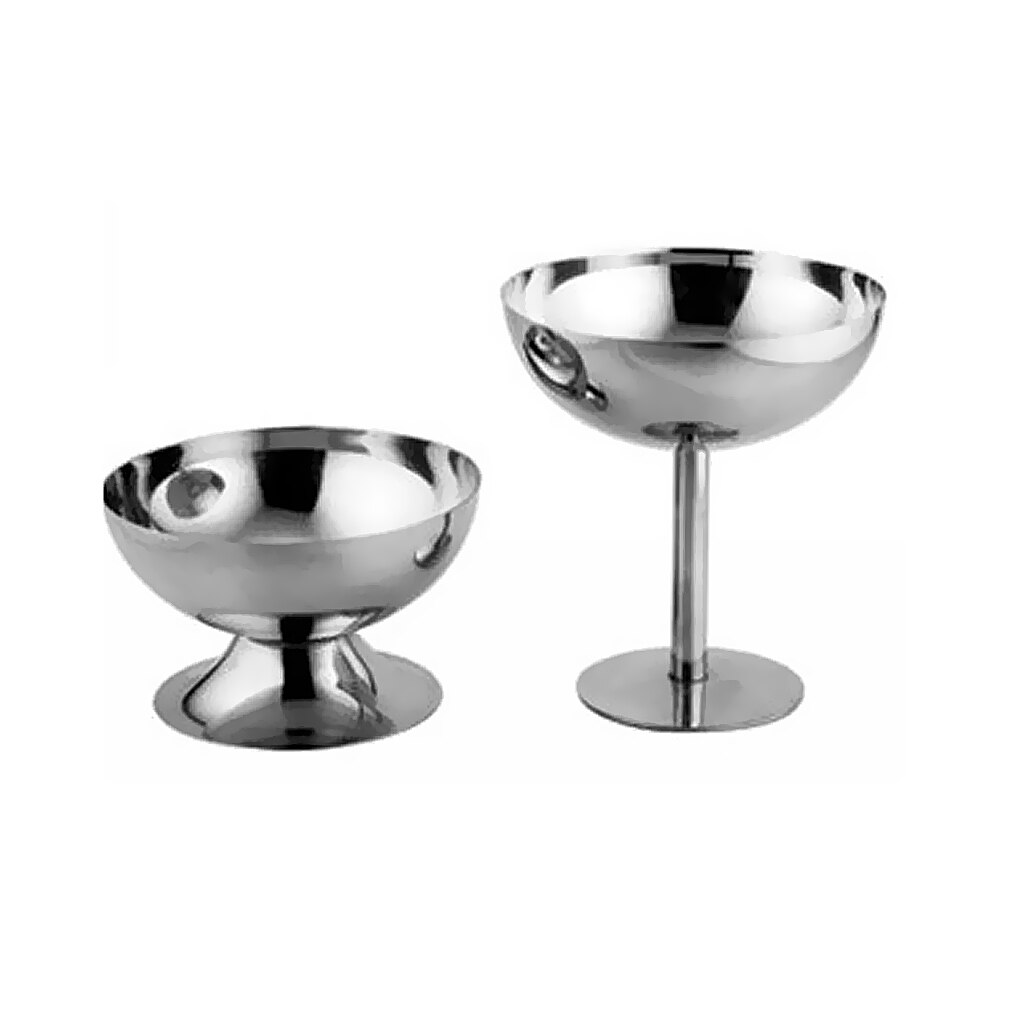 1pc Sundae Cups, Stainless Steel Ice Cream Bowls, Cones, Dessert Dish, Cup