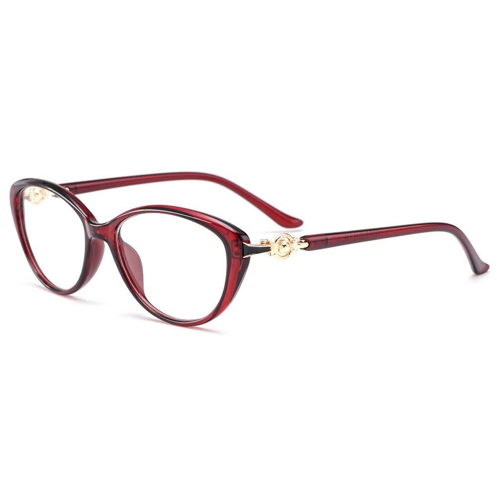 Gmei Optical Ultralight TR90 Cat Eye Women Optical Glasses Frame Eyeglasses Frames For Women Myopia Hyperopia Spectacles M1537: C4
