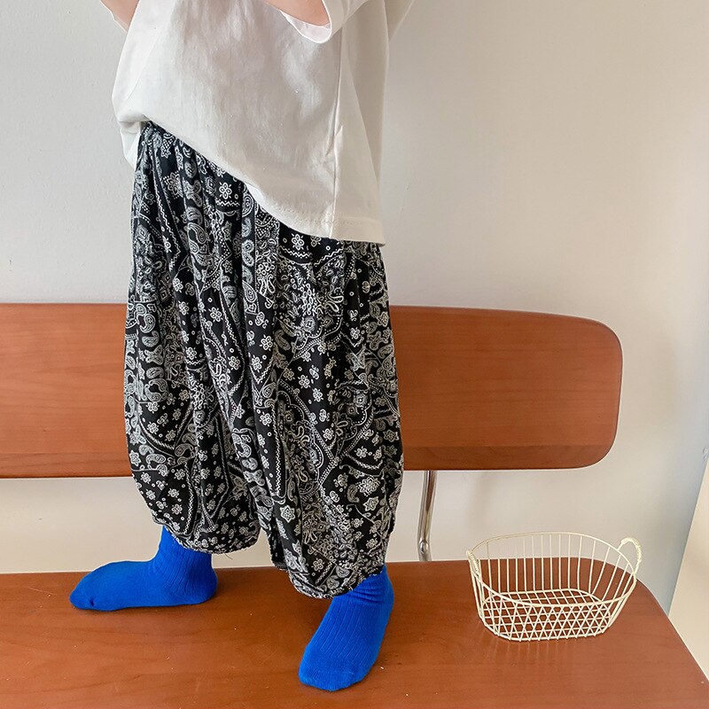 2021 estate nuovo arrivo ragazze moda pantaloni stampati bambini Design coreano pantaloni pantaloni per bambini
