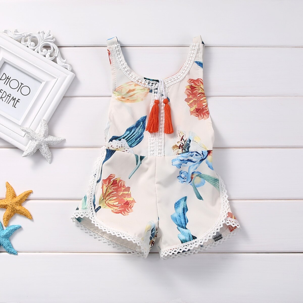 Blomster nyfødt baby pige børn tøj søde piger lilje blomst romper jumpsuit soldragt outfits 0-4y