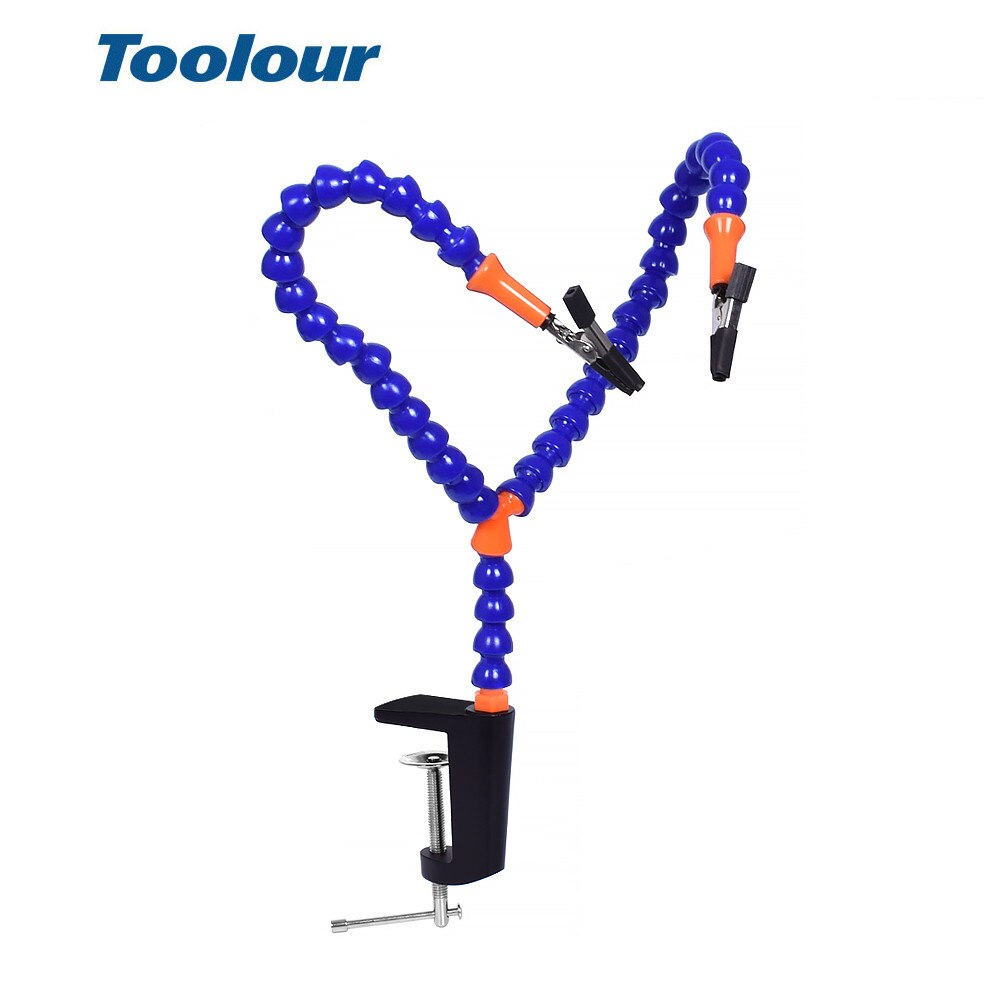 Toolour Soldering Helping Hand Bench Vise Table Clamp Soldering Stand Third Pana Hand PCB Welding Repair Tool Soldering Station