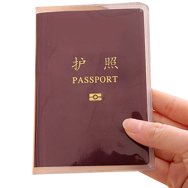 Transparent Frosted Passport Holder Travel Waterproof PVC Passport Cover ID Card Holder Wallet Business Credit Card Holder