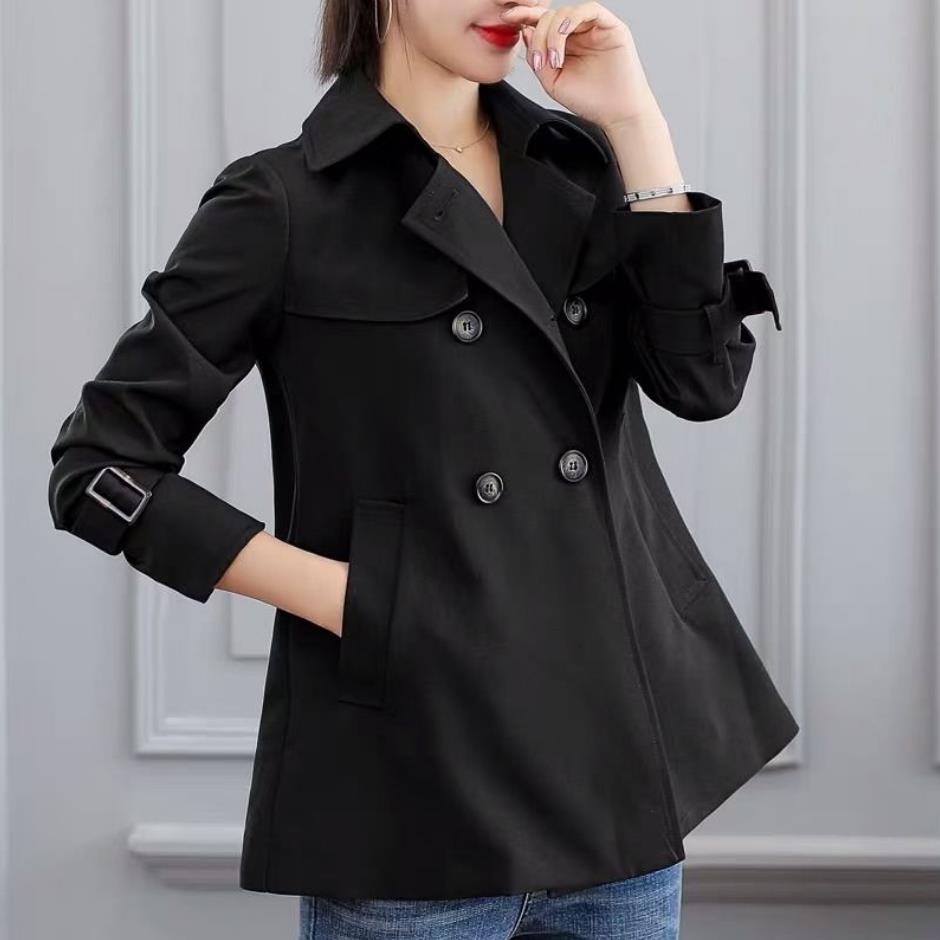 Kvinner casual trench høst vindjakke casual løs safari klær stativ krage snøring kvinne trench coat