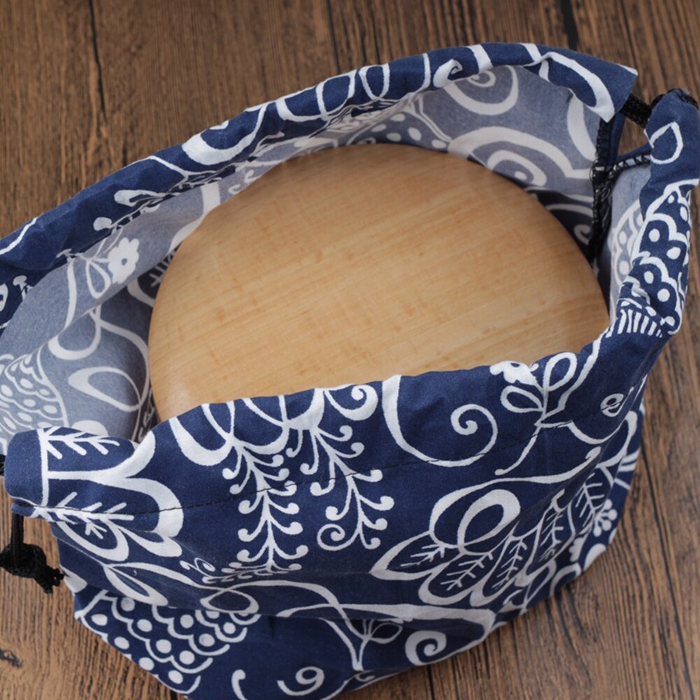 Voedsel Opslag Lunch Tas Picknick Thermisch Geïsoleerd Bento Pouch Japanse Stijl Doek School Gedrukt Kantoor Trekkoord Cooler Travel