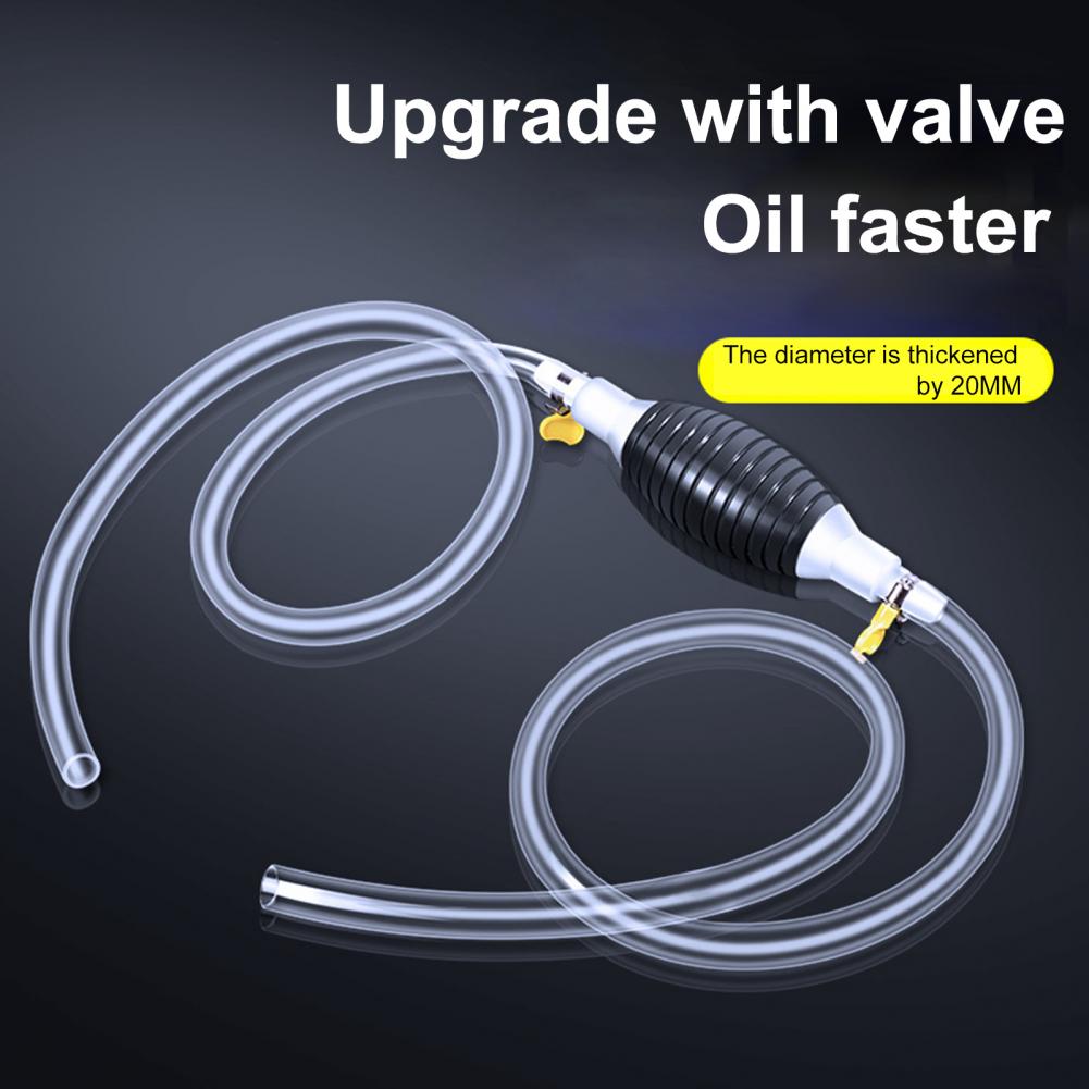 1 Set Siphon Pump Hose Easy Operation Oil Resistant Anti-aging Manual Fuel Tank Suction Hose PVC Siphoning Kit Auto Accessories