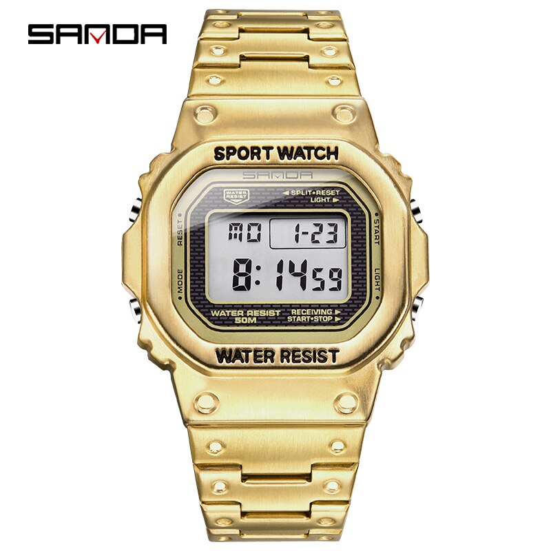 SANDA Waterdichte Digitale Horloge Voor Mannen Outdoor Sport Horloge Top Chronograaf Countdown Herenhorloge Wekker: 1