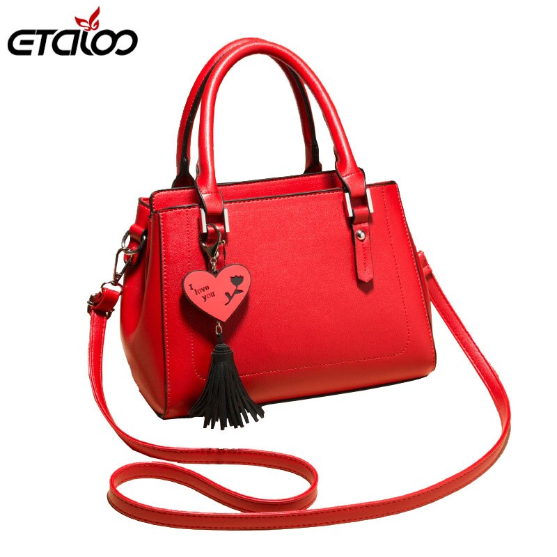 Vrouwen Handtas Pu Lederen Tas Rits Crossbody Tassen Lady Handtassen Top-Handvat Tassen Tote: red