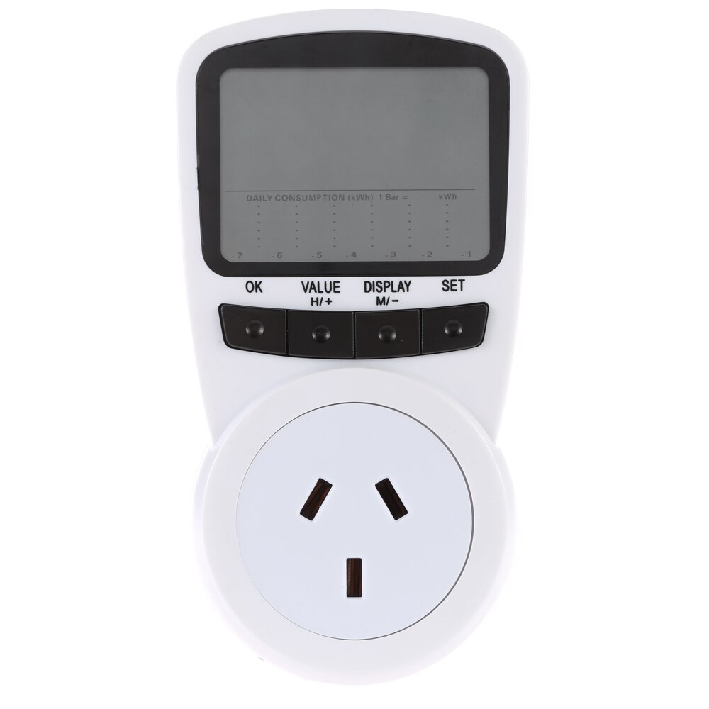 Digitale Wattmeter LCD Power Meter Watt Meter Energie Voltage Wattage Huidige Monitor Verbruik Kosten Analyzer OverloadProtection