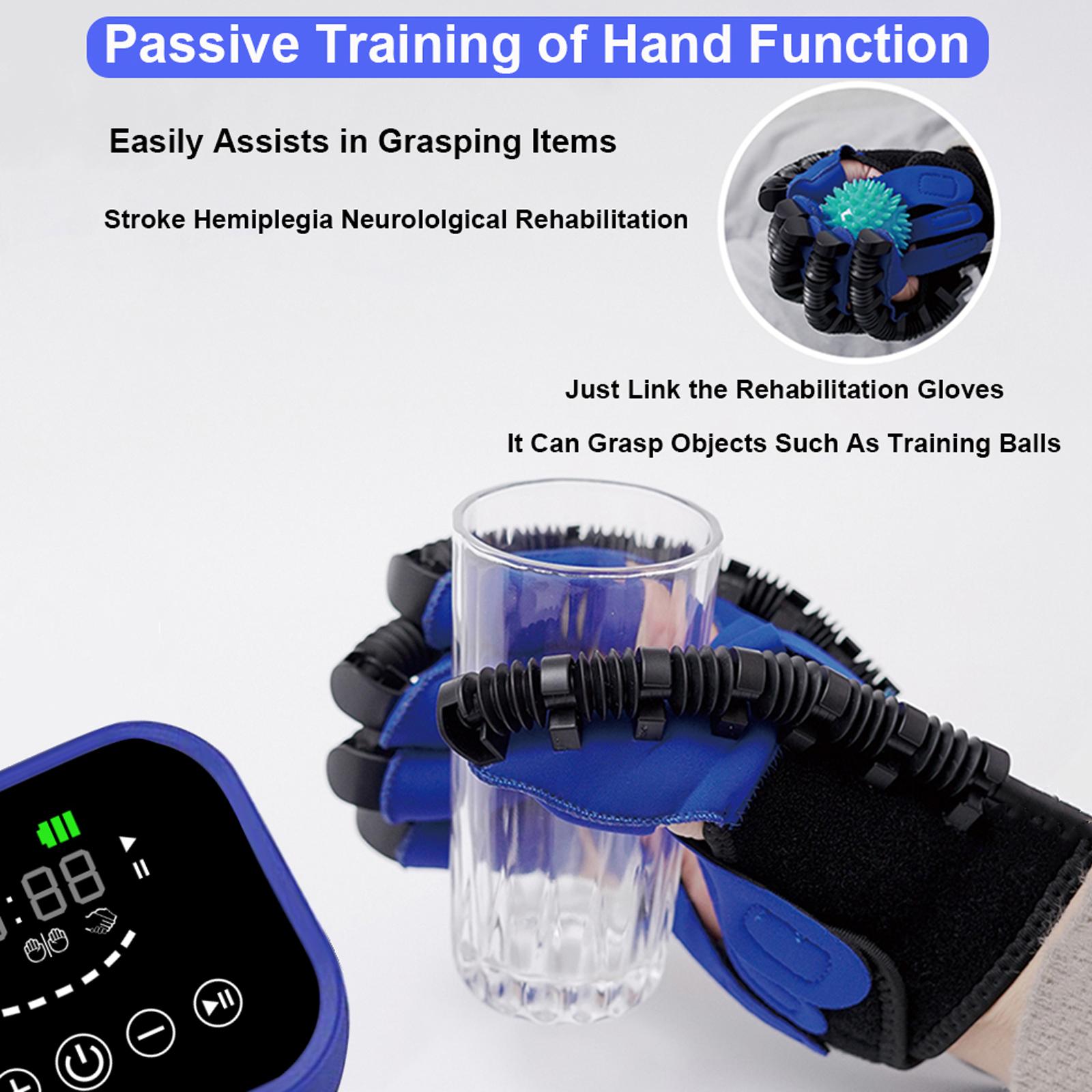 Intelligente Rehabilitation Roboter Handschuhe Hand Schlaganfall Halbseitenlähmung Hirninfarkt Handfunktion Ausbildung Finger Trainer Handschuh